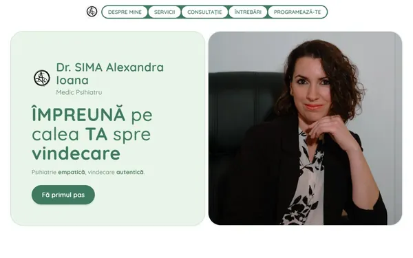 Website prezentare cabinet medical Dr. Sima, realizat de ADSNOW