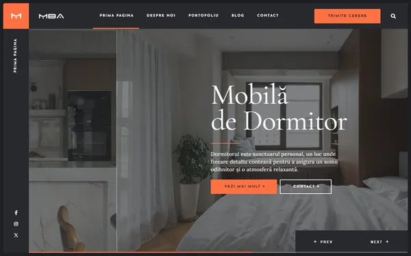 Website firma arhitectură Mobarh, web design de ADSNOW Brașov