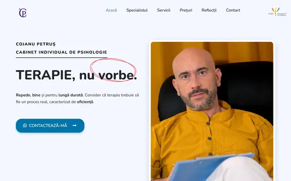 Website și content creation pentru cabinet psiholog Brașov